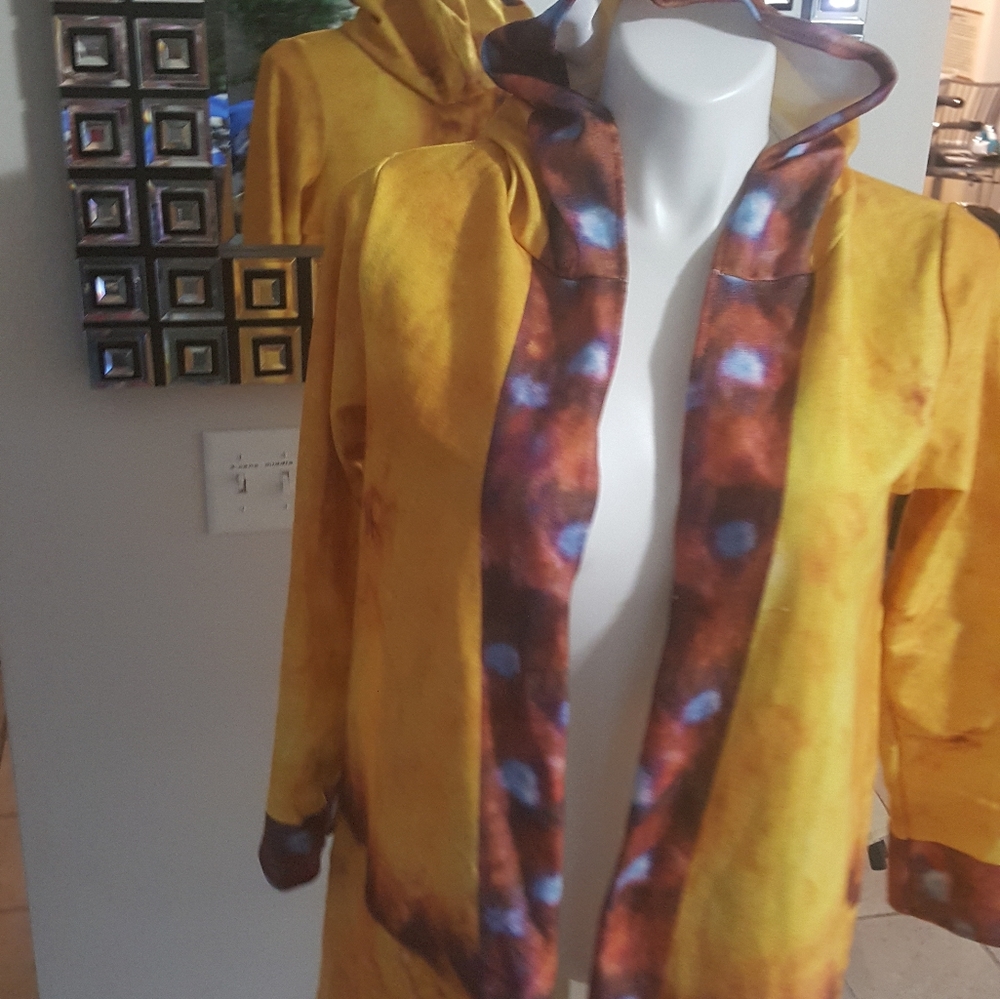 Mislook. Unusual hooded "artsy"  robe. Small.